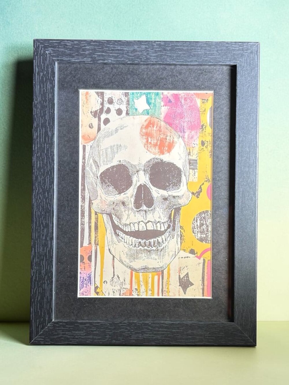 Colorful Pop Art Skull Framed Print | 5x7